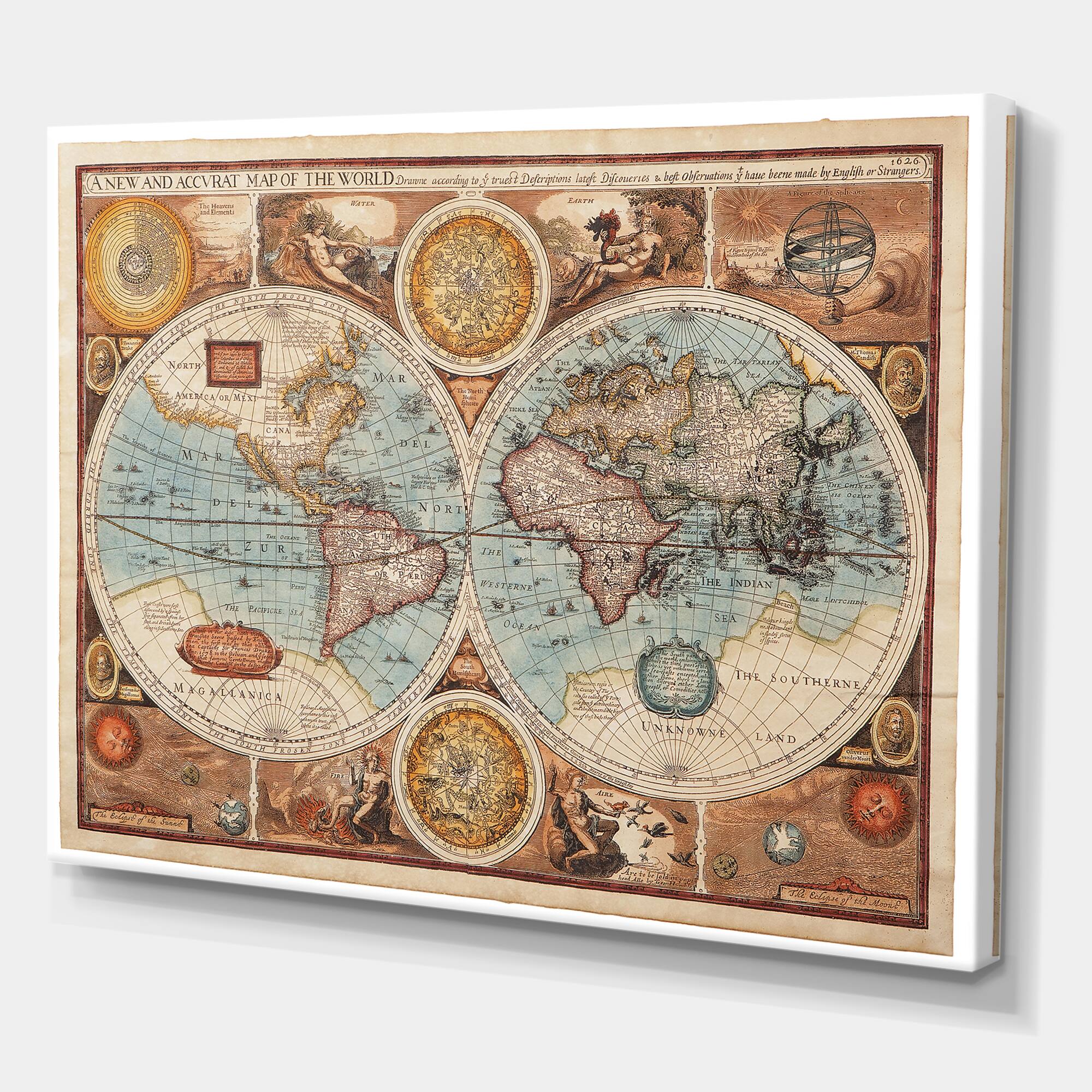 Designart - Ancient Map of The World VIII